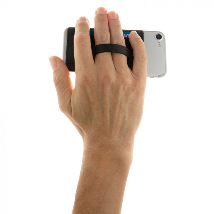 Картхолдер c RFID защитой для телефона 3-в-1, черный