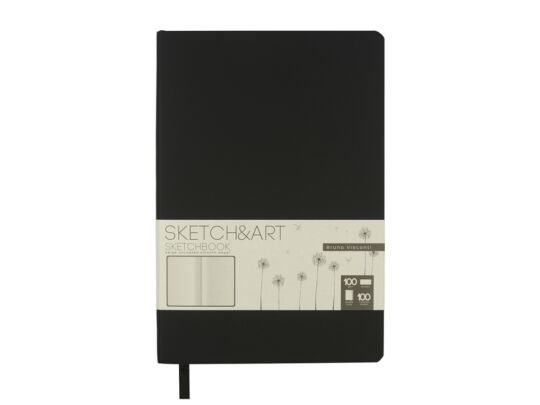 Скетчбук А5 Sketch & Art, soft-touch, черный