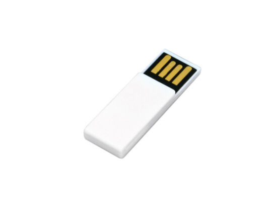 USB 2.0- флешка промо на 8 Гб в виде скрепки, белый