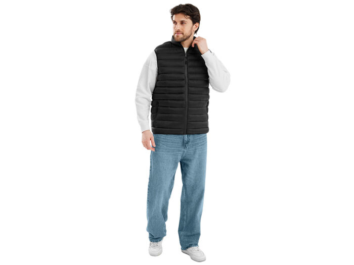 Стеганый жилет Uniqloud, мужской, черный