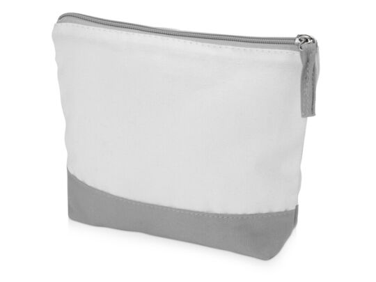 Косметичка хлопковая Cotton, белый/серый