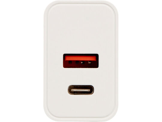 Сетевое зарядное устройство c выходами USB-A и USB-C и быстрой зарядкой QC/PD Recharger Pro, 30 Вт, белый
