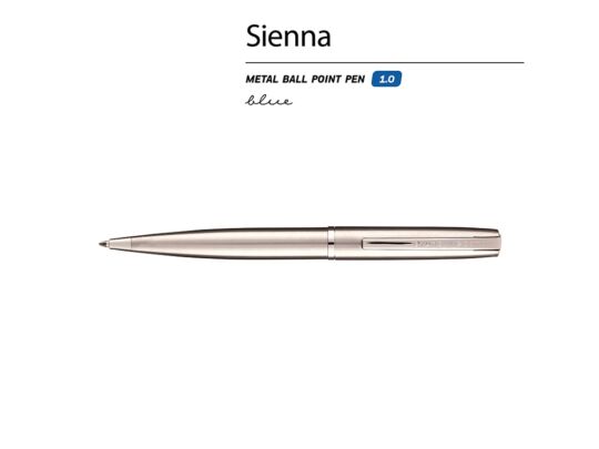 Ручка металлическая шариковая Sienna, серебристый