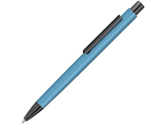 Металлическая шариковая ручка Ellipse gum soft touch с зеркальной гравировкой, голубой