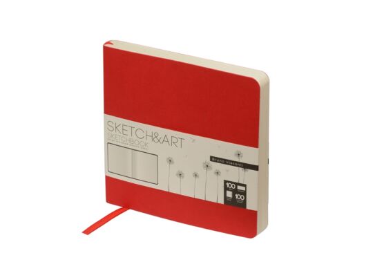 Скетчбук Sketch & Art 100 г/м2, soft-touch, красный
