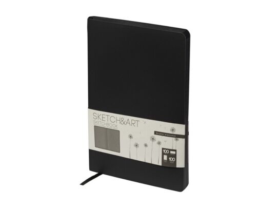 Скетчбук А5 Sketch & Art 100 г/м2, soft-touch, черный