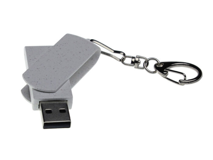 USB 2.0- флешка промо Варуна на 512 Мбайт с поворотным механизмом, серый