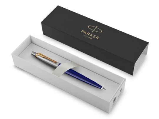 Ручка Паркер шариковая Jotter Jotter K160, синий/серебристый/золотистый