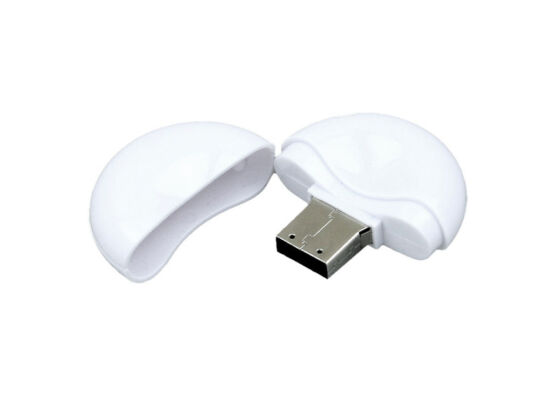 USB 2.0- флешка промо на 8 Гб круглой формы, белый