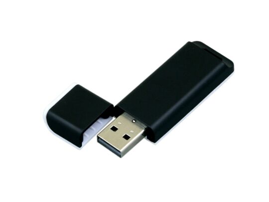 USB 2.0- флешка на 64 Гб с оригинальным двухцветным корпусом, черный/белый