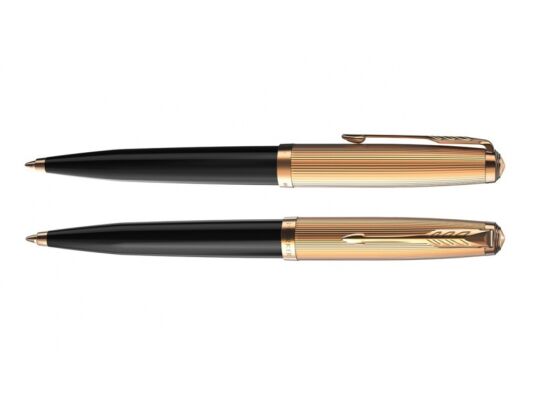 Ручка шариковая Parker 51 Deluxe, черный, золотистый