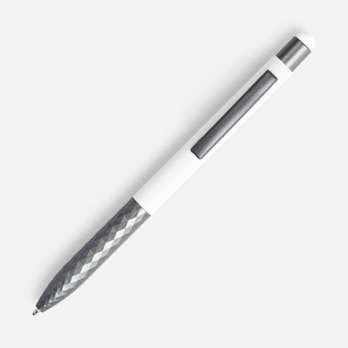Ручка шариковая Digit Soft Touch со стилусом, белая