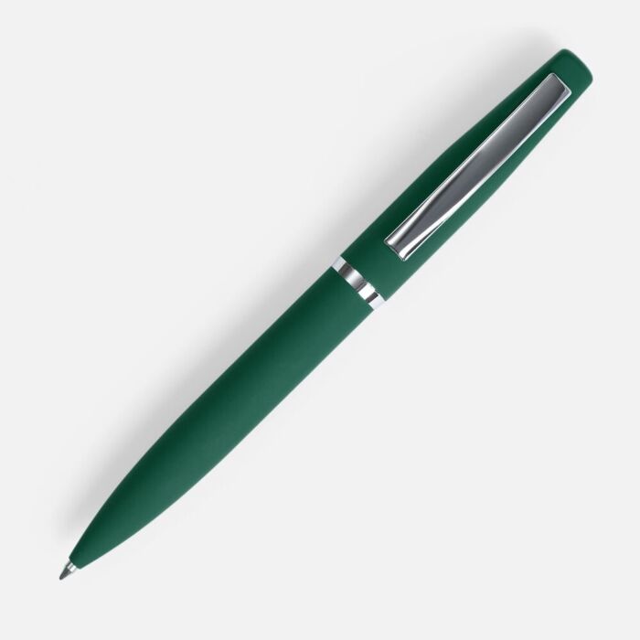 Ручка шариковая Bolt Soft Touch, зеленая