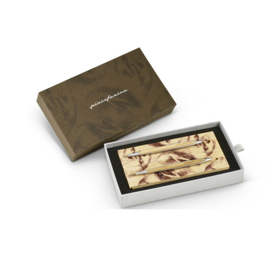 Набор из двух ручек Pininfarina Cambiano BOX CEDARWOOD, бежевый